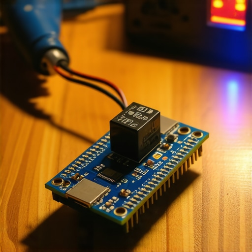 DIY Digital Escape Room Hardware Setup Close-up of ESP32 and electronics for home escape room build