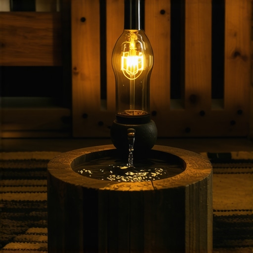 Ručno pravljen kutak za meditaciju od drveta i flaša