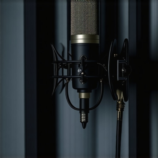 Profesionalni dinamički mikrofon u kućnom podcast studiju sa DIY izolacijom