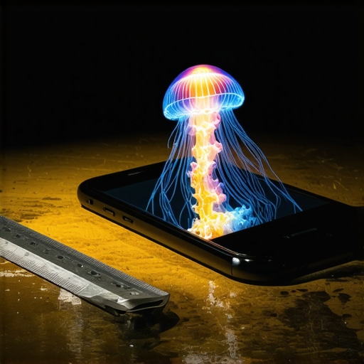 DIY Smartphone Hologram Pyramid Tutorial Handmade plastic hologram pyramid on a smartphone screen showing a 3D reflection