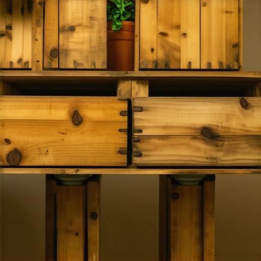 Unikatni sto od četiri drvene vinske gajbe u pinwheel dizajnu