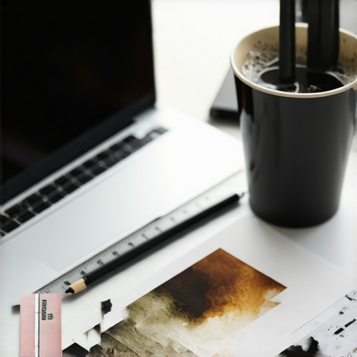 Radni sto sa laptopom i dizajnom brošure u besplatnom alatu