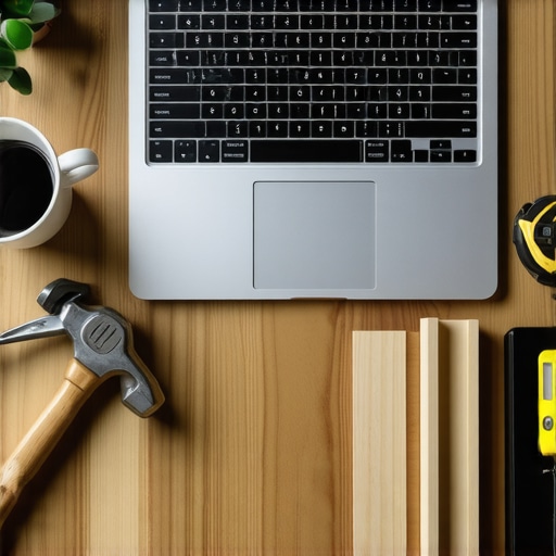 Laptop i alat na radnom stolu kao simbol DIY biznisa