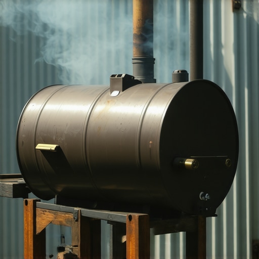 Ručno napravljena pušnica od metalnog bureta za dimljenje slanine