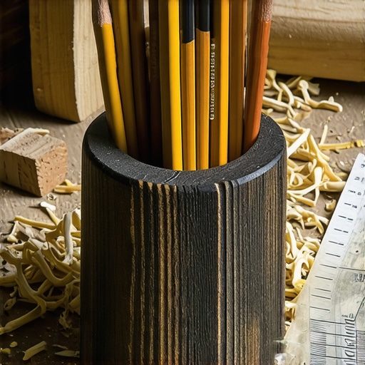 Domaći drveni stalak za olovke u radionici Izrada unikatnog drvenog stalka za olovke uradi sam