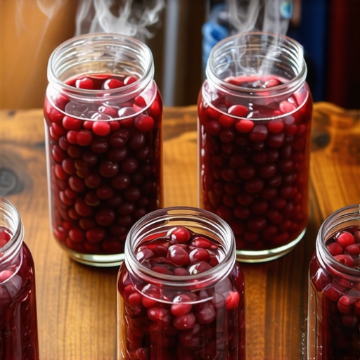 Staklene tegle sa kompotom od tamnog grožđa na drvenom stolu