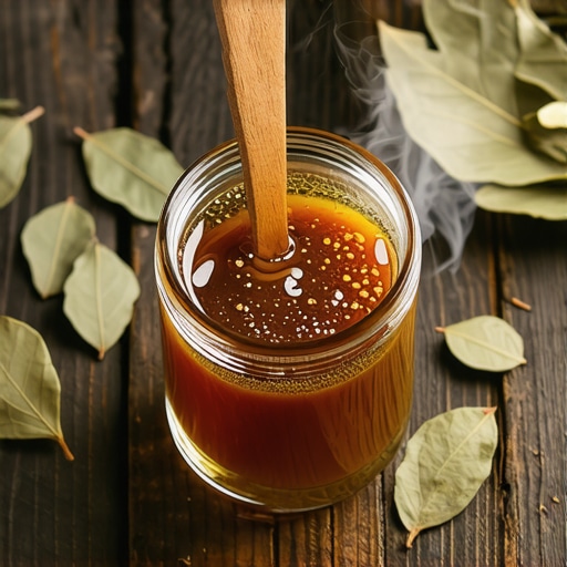 Gusti domaći sirup od lovora i karamelizovanog šećera u tegli