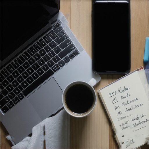 Radni sto preduzetnika sa laptopom i planovima za marketing bez agencije