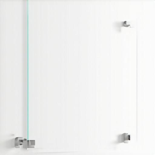 Stakleni zidni planer sa metalnim distancerima montiran u kancelariji