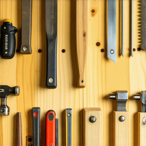 Zid za alat od dasaka sa francuskim spojem u radionici