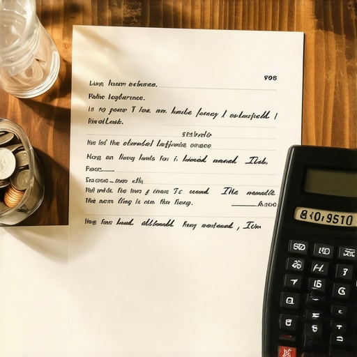 Ručno pisan investicijski plan za 2026. godinu pored kalkulatora