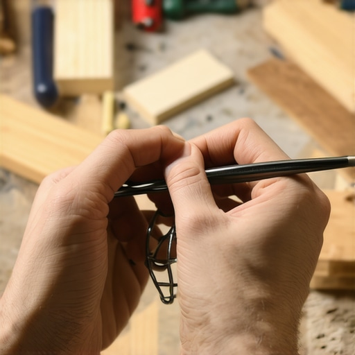 Pravljenje žičane armature za skulpturu Detaljan prikaz izrade žičane osnove za skulpturu od papir-mašea u radionici.