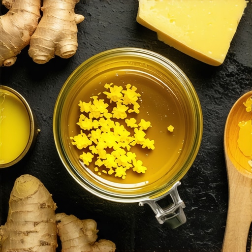 Domaća infuzija đumbira u ulju na šporetu za pravljenje melema