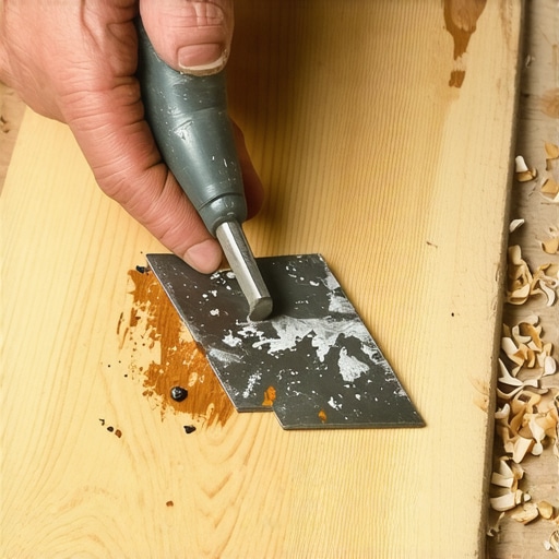 Ručna restauracija drveta strugačem u radionici