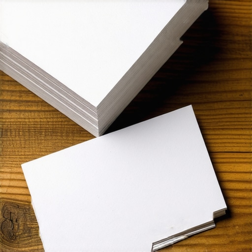 Profesionalne vizit karte na radnom stolu Detaljan prikaz vizit karti visoke gramaže na drvenoj podlozi u radionici