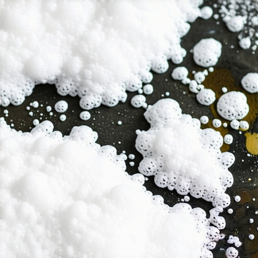 Reakcija sode bikarbone na masnoću u rerni Gusta pasta od sode bikarbone na dnu prljave rerne