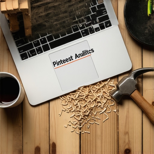 Radni sto sa laptopom i alatom koji simbolizuje izgradnju Pinterest affiliate marketing sistema