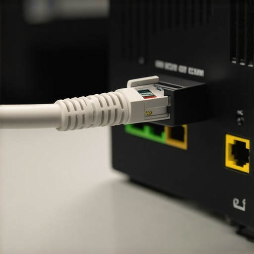 Mrežni kabl ulazi u ruter za eliminaciju laga