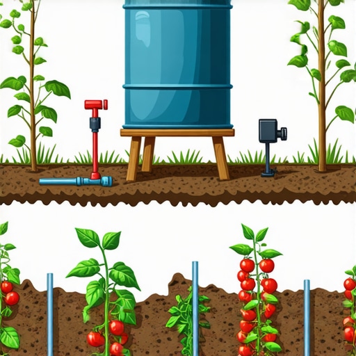 Detaljan plan instalacije sistema za navodnjavanje kap po kap sa rezervoarom i emiterima