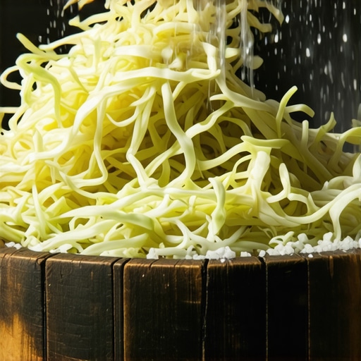 Tehnika pravilnog pakovanja kiselog kupusa Zbijanje rendanog kupusa u buretu za optimalnu fermentaciju sa manje soli