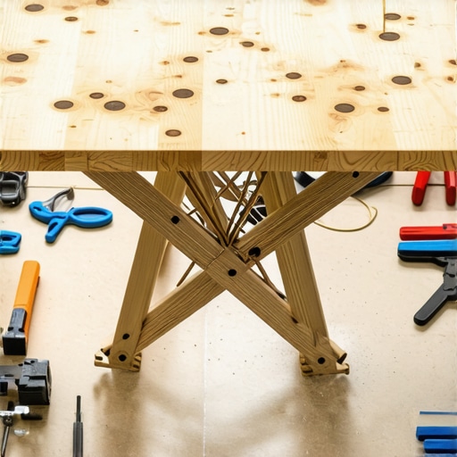 Kompletiran levitirajući sto od drveta i kanapa u radionici