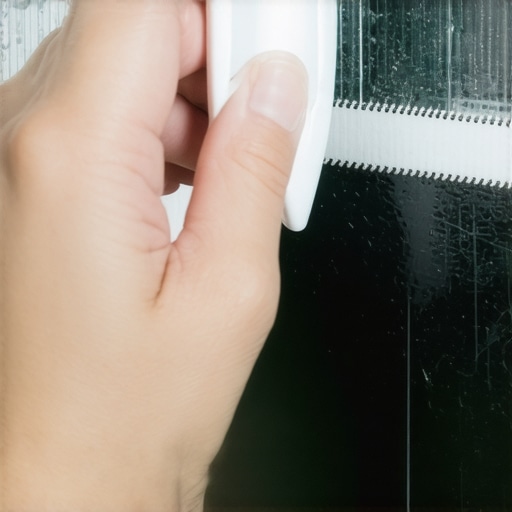 Krupni kadar poliranja stakla pastom za zube