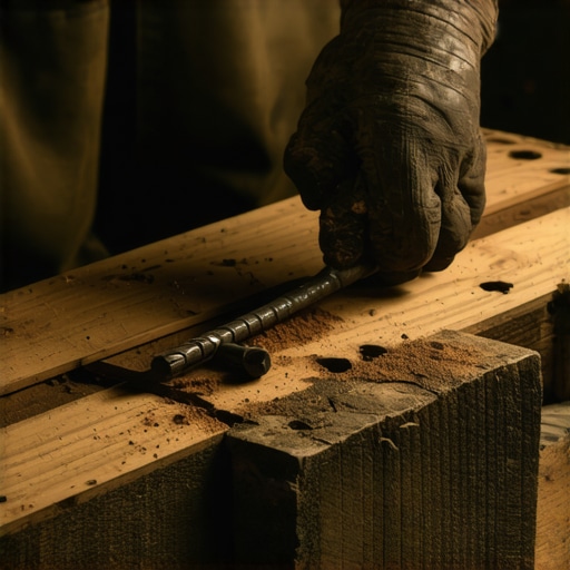 Rukotvorac koji vadi eksere iz stare palete u radionici