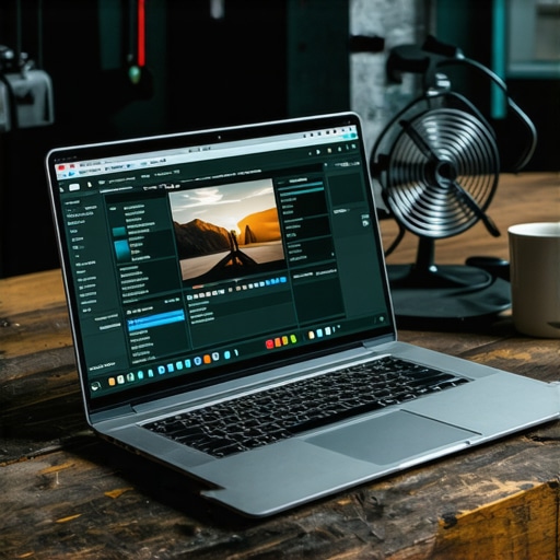 Editing 4K video on an old laptop with external cooling and proxy workflow.
