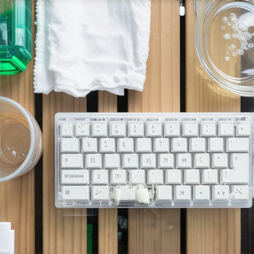 Rastavljena tastatura spremna za dubinsko čišćenje alkoholom i četkicom