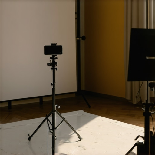 Smartphone photo studio with DIY materials like cardboard, clamps and paper