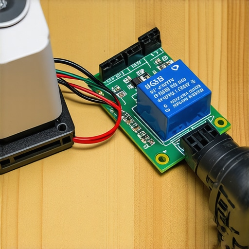 Close-up detalj povezivanja PIR senzora i releja za pametno svetlo