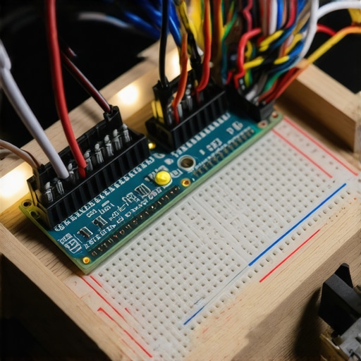 Unutrašnjost uradi sam pametne stanice sa ESP32 kontrolerom i žicama