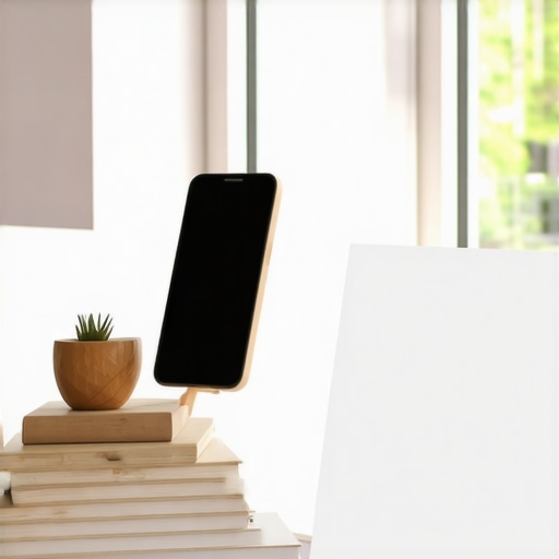 A simple DIY smartphone photography setup using books and natural light for online sales.