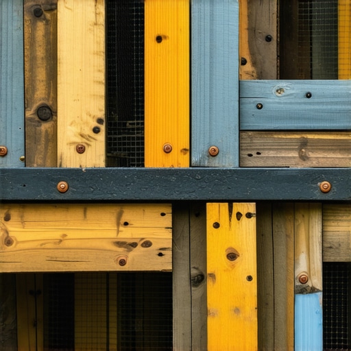 Ručno napravljen kokošinjac od drvenih paleta u dvorištu