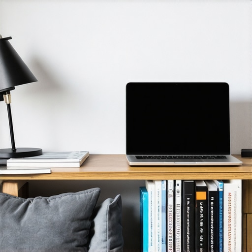 DIY kućni studio za web konferencije Uradi sam postavka za profesionalne video pozive sa laptopom na knjigama i mekim osvetljenjem