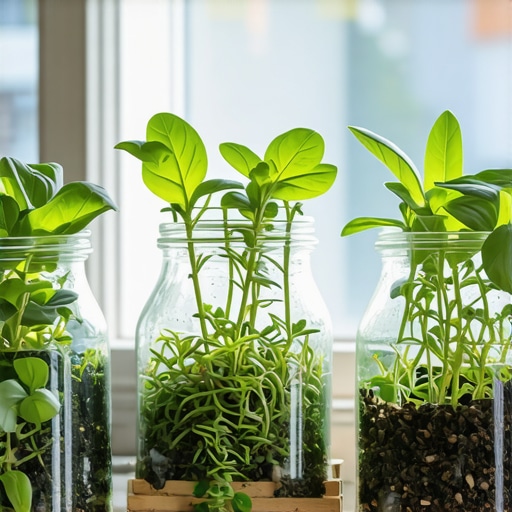 Mini basta u kuhinji sa zacinima u teglama na prozorskoj dasci