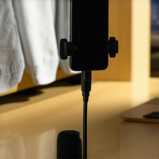 Profesionalno podešavanje mikrofona i telefona u kuhinji za snimanje bez šuma