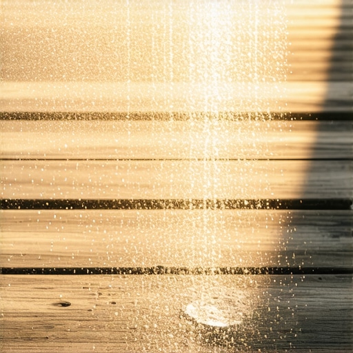 Metalna mlaznica izbacuje finu vodenu maglu na sunčanoj terasi