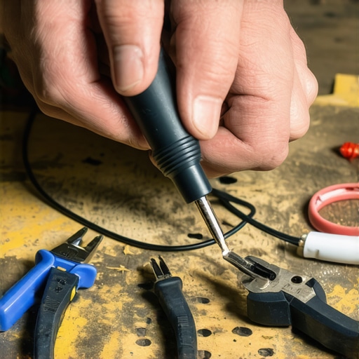 Popravka kabla slušalica lemljenjem na radnom stolu