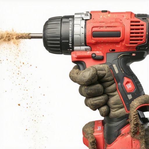 Detaljan prikaz podešavanja kvačila na akumulatorskoj bušilici Akumulatorska bušilica sa vidljivim podešavanjima u radionici