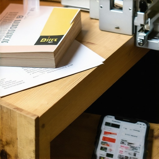 Letak za biznis napravljen bez dizajnera na drvenom stolu