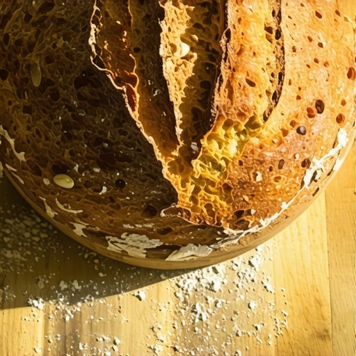 Zanatski hleb sa semenkama sa hrskavom korom i rupičastom sredinom