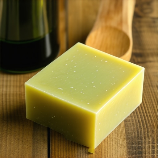 Ručno rađeni sapun od maslinovog ulja na drvenoj podlozi