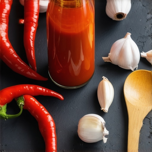 Domaći sirovi habanero sos Flašica narandžastog ljutog sosa od habanero papričica na stolu