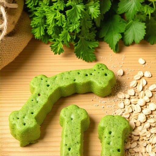 Domaći keksići za osvežavanje daha kod pasa na drvenom stolu