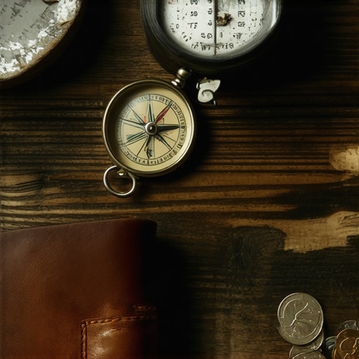 Novčanik i alat na drvenom stolu kao simbol plana štednje