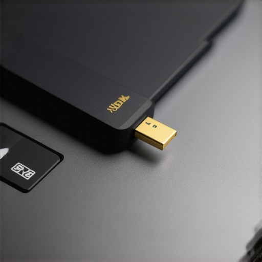 Hardverski sigurnosni ključ se ubacuje u laptop za 2FA zaštitu