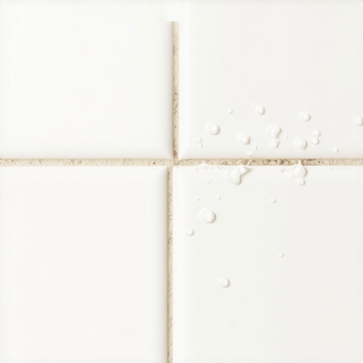 Detaljan prikaz paste od sode bikarbone i hidrogena kako izvlači prljavštinu iz fuga