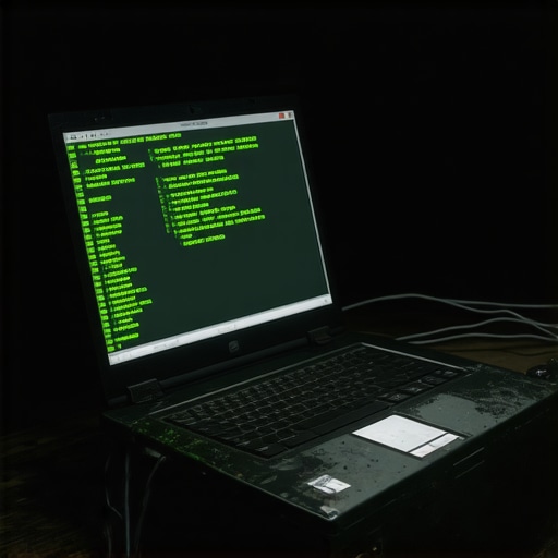 Stari laptop pretvoren u server sa terminalom i mrežnim kablovima