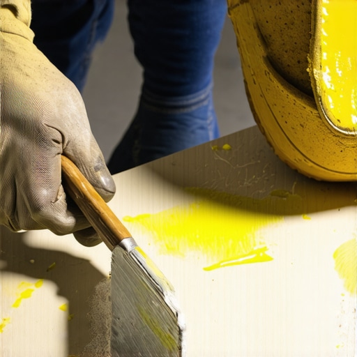 Ruke majstora nanose lepak na odlepljen đon patike